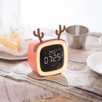 Rechargeable Alarm Clock Night Light Digital Electronic Clock