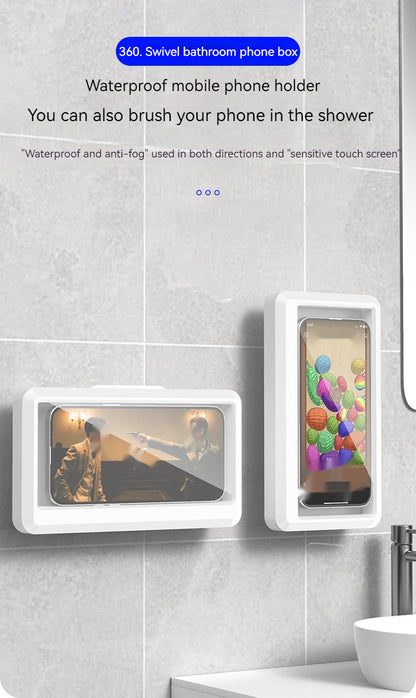 Bathroom Waterproof 360-degree Rotating Punch-free Bath Binge