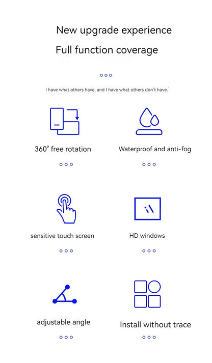 Bathroom Waterproof 360-degree Rotating Punch-free Bath Binge