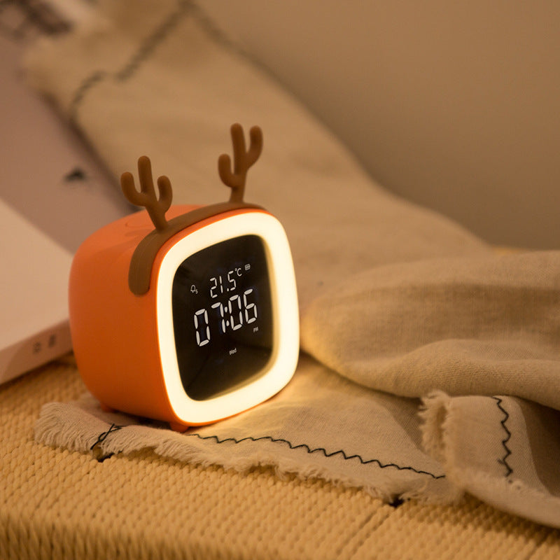 Rechargeable Alarm Clock Night Light Digital Electronic Clock
