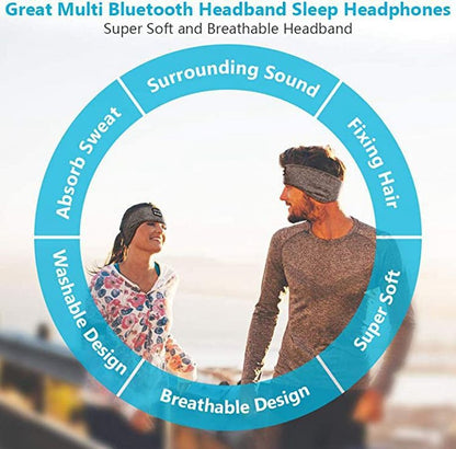 Wireless Bluetooth Sleeping Headphones Headband Thin Soft Elastic