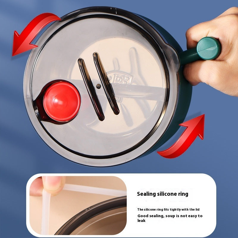 304 Stainless Steel Instant Noodle Bowl Sealed Portable Student