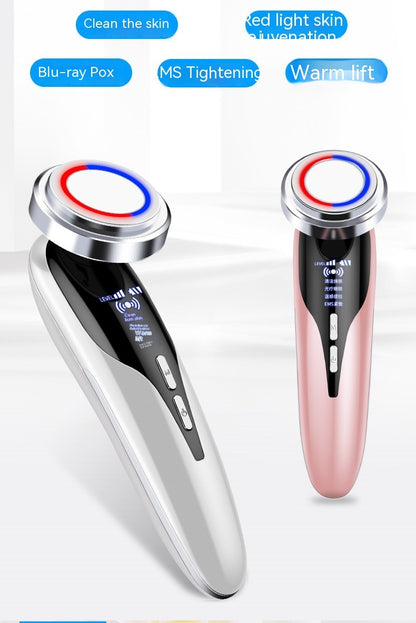 Red Blu-ray Cosmetic Instrument Massage Inductive Therapeutical Instrument