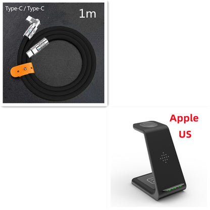 3 In 1 Fast Charging Station Wireless Charger Stand Wirele