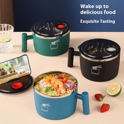 304 Stainless Steel Instant Noodle Bowl Sealed Portable Student