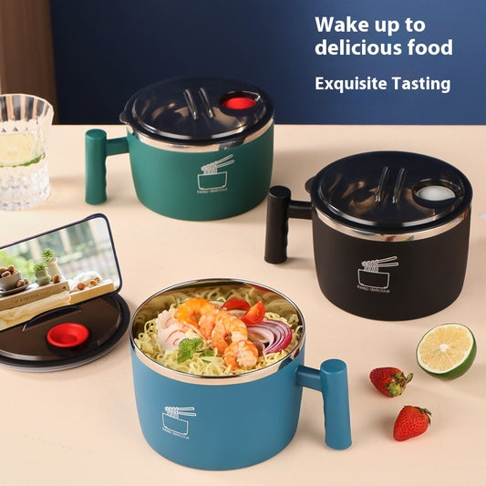 304 Stainless Steel Instant Noodle Bowl Sealed Portable Student